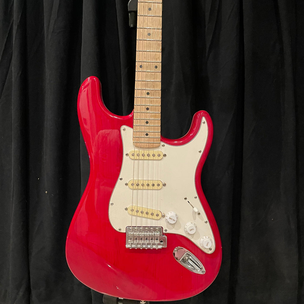 Fender Stratocaster, Ash Strat, Crimson Transparent Red, Birds Eye Maple Neck (Used)